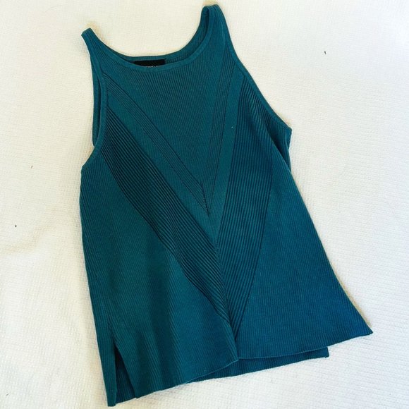 Fortune + Ivy Blue/Teal Knit Tank Top | Size Medium - Picture 4 of 6